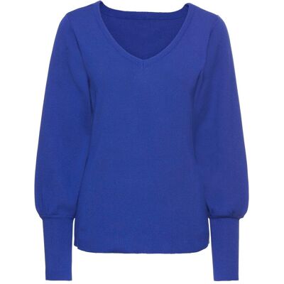 bonprix Pullover mit Ballonärmeln blau 32 bonprix Pullover mit Ballonärmeln blau 32