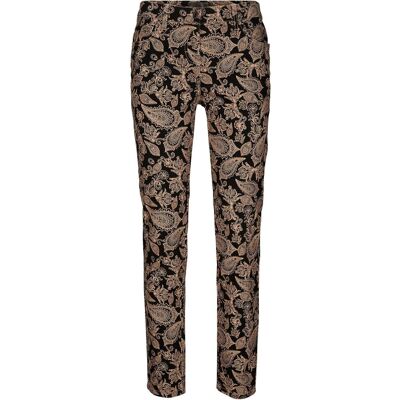 bonprix Baumwollstretch-Hose bedruckt schwarz 38 bonprix Baumwollstretch-Hose bedruckt schwarz 38