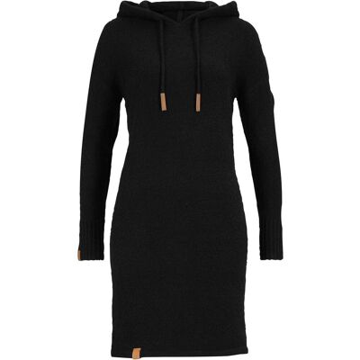 bonprix Strickkleid mit Kapuze schwarz 36 bonprix Strickkleid mit Kapuze schwarz 36