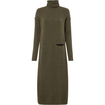 bonprix Strickkleid mit Rollkragen grün 44 bonprix Strickkleid mit Rollkragen grün 44