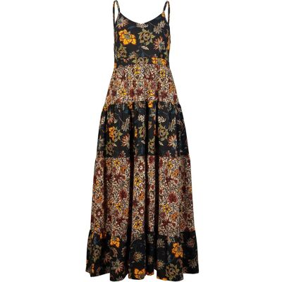 bonprix Maxikleid mit Volants schwarz 40 bonprix Maxikleid mit Volants schwarz 40