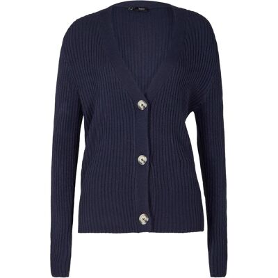 bonprix Gerippte Strickjacke blau 36 bonprix Gerippte Strickjacke blau 36