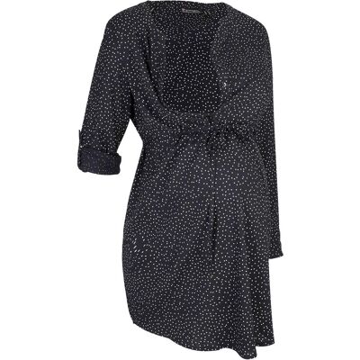 bonprix 2-in-1 Umstands- und Stillblusenkleid aus fließender Viskose blau 40 bonprix 2-in-1 Umstands- und Stillblusenkleid aus fließender Viskose blau 40
