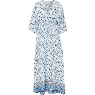 bonprix Maxikleid aus reiner Viskose blau 46 bonprix Maxikleid aus reiner Viskose blau 46