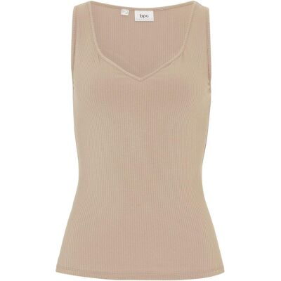 bonprix Ripp-Top mit Herzausschnitt braun 36 bonprix Ripp-Top mit Herzausschnitt braun 36