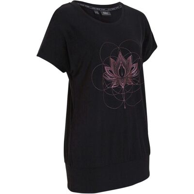 bonprix Weites Sport-Shirt mit breitem Saum am Bündchen schwarz 36 bonprix Weites Sport-Shirt mit breitem Saum am Bündchen schwarz 36
