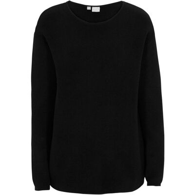 bonprix Milano Rib Pullover mit Rundhals schwarz 36 bonprix Milano Rib Pullover mit Rundhals schwarz 36