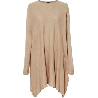 bonprix Long-Pullover aus Viskose-Mix beige 40 bonprix Long-Pullover aus Viskose-Mix beige 40