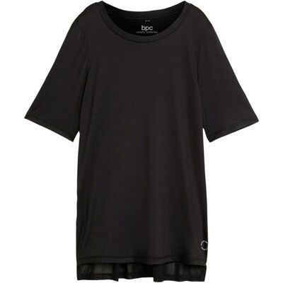 bonprix Langes Sport-Shirt mit Mesh, schnelltrocknend schwarz 36 bonprix Langes Sport-Shirt mit Mesh, schnelltrocknend schwarz 36