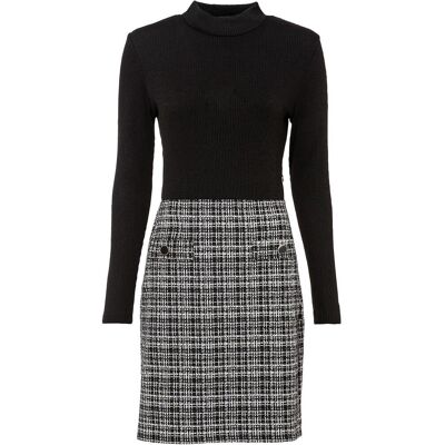 bonprix Minikleid aus fließendem Viskose-Mix schwarz 40 bonprix Minikleid aus fließendem Viskose-Mix schwarz 40