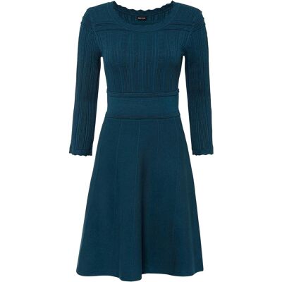 bonprix Strickkleid mit Ajourmuster petrol 32 bonprix Strickkleid mit Ajourmuster petrol 32