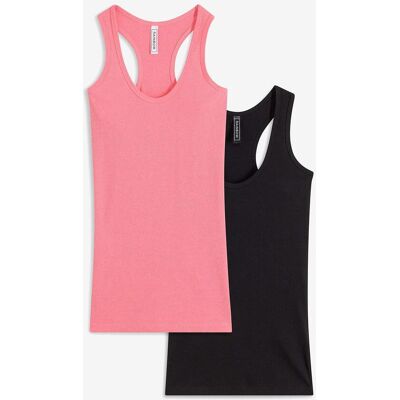 bonprix 2er-Pack Ripp-Tanktop pink 36 bonprix 2er-Pack Ripp-Tanktop pink 36