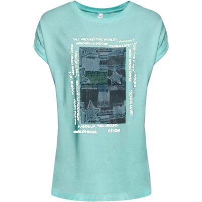 bonprix T-Shirt aus softem Viskose-Mix blau 40 bonprix T-Shirt aus softem Viskose-Mix blau 40