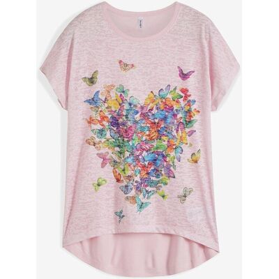 bonprix Shirt mit Schmetterlingsdruck rosa 36 bonprix Shirt mit Schmetterlingsdruck rosa 36