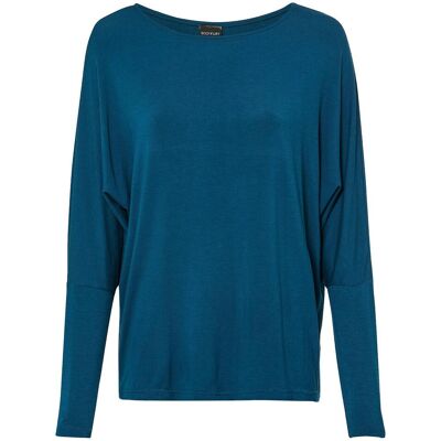bonprix Langarmshirt aus softem Viskose-Mix petrol 48 bonprix Langarmshirt aus softem Viskose-Mix petrol 48