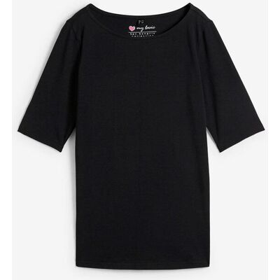 bonprix U-Boot-Ausschnitt-Shirt schwarz 44 bonprix U-Boot-Ausschnitt-Shirt schwarz 44