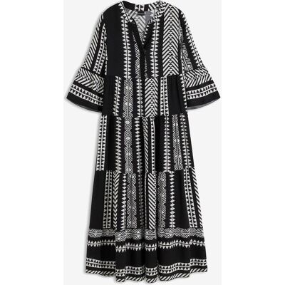 bonprix Maxikleid aus fließender Viskose schwarz 52 bonprix Maxikleid aus fließender Viskose schwarz 52