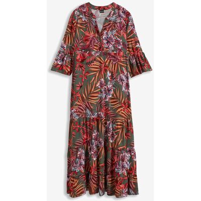 bonprix Maxikleid aus fließender Viskose grün 46 bonprix Maxikleid aus fließender Viskose grün 46