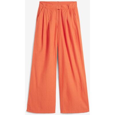 bonprix Palazzo-Hose mit Leinen, sehr weit geschnitten orange 52 bonprix Palazzo-Hose mit Leinen, sehr weit geschnitten orange 52