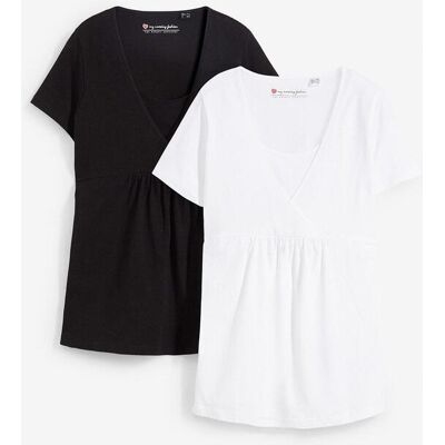 bonprix 2-in-1 Umstands- und Stillshirts (2er Pack) weiß 36 bonprix 2-in-1 Umstands- und Stillshirts (2er Pack) weiß 36