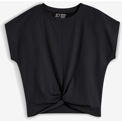 bonprix Kurzes T-Shirt aus reiner Bio-Baumwolle schwarz 48 bonprix Kurzes T-Shirt aus reiner Bio-Baumwolle schwarz 48