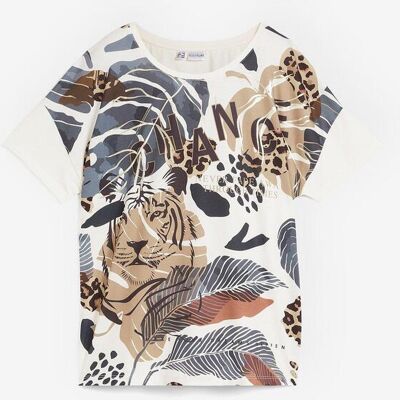 bonprix Shirt mit Foilprint weiß 40 bonprix Shirt mit Foilprint weiß 40
