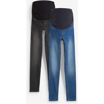 bonprix Umstandsjeggings mit Baumwolle (2er Pack), Skinny blau 42 bonprix Umstandsjeggings mit Baumwolle (2er Pack), Skinny blau 42