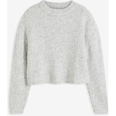 bonprix Grobstrick-Pullover aus weichem Woll-Mix grau 32 bonprix Grobstrick-Pullover aus weichem Woll-Mix grau 32