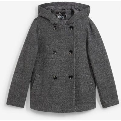 bonprix Cabanjacke aus kuscheligem Bouclé schwarz 54 bonprix Cabanjacke aus kuscheligem Bouclé schwarz 54