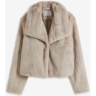 bonprix Fellimitat-Jacke grau 40 bonprix Fellimitat-Jacke grau 40