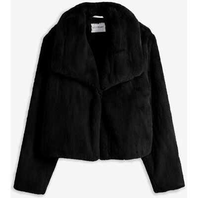 bonprix Fellimitat-Jacke schwarz 52 bonprix Fellimitat-Jacke schwarz 52