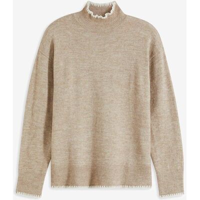 bonprix Pullover mit Stehkragen beige 44 bonprix Pullover mit Stehkragen beige 44