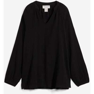 bonprix Long-Tunika aus Musselin schwarz 42 bonprix Long-Tunika aus Musselin schwarz 42