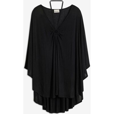 bonprix Transparente Strandtunika aus Viskose schwarz 52 bonprix Transparente Strandtunika aus Viskose schwarz 52