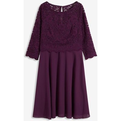 bonprix Minikleid mit Spitze lila 34 bonprix Minikleid mit Spitze lila 34