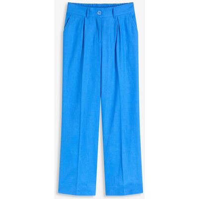 bonprix Palazzo-Hose aus Leinen-Mix blau 40 bonprix Palazzo-Hose aus Leinen-Mix blau 40