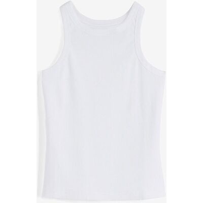 bonprix Geripptes Tanktop weiß 56 bonprix Geripptes Tanktop weiß 56