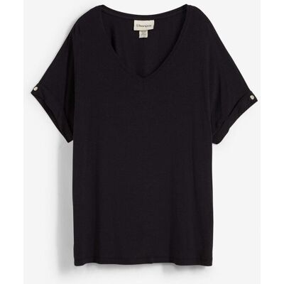 bonprix Shirt aus fließendem Viskose-Mix schwarz 44 bonprix Shirt aus fließendem Viskose-Mix schwarz 44