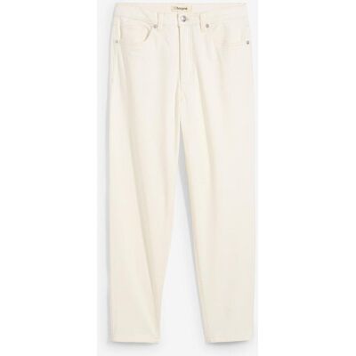 bonprix Mom-Jeans High Waist, cropped weiß 52 bonprix Mom-Jeans High Waist, cropped weiß 52