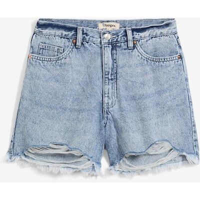 bonprix Jeans-Shorts High Waist, Low Stretch blau 36 bonprix Jeans-Shorts High Waist, Low Stretch blau 36