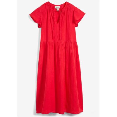 bonprix Baumwoll-Midikleid aus weichem Musselin rot 42 bonprix Baumwoll-Midikleid aus weichem Musselin rot 42