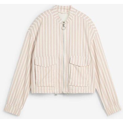 bonprix Pilotenjacke in Leinenoptik beige 34 bonprix Pilotenjacke in Leinenoptik beige 34