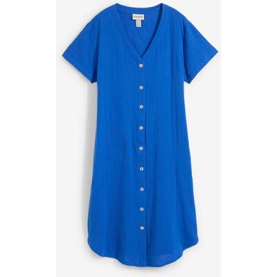 bonprix Blusenkleid aus softem Musselin blau 42 bonprix Blusenkleid aus softem Musselin blau 42