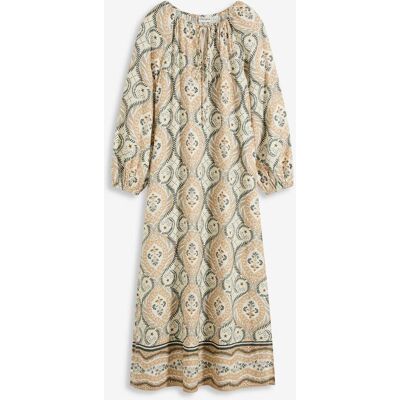 bonprix bedrucktes Kaftan-Kleid aus fließender Viskose beige 42 bonprix bedrucktes Kaftan-Kleid aus fließender Viskose beige 42