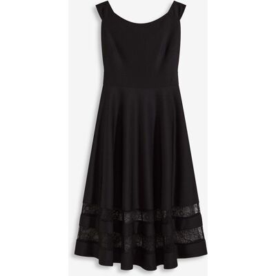 bonprix Carmen-Kleid mit Spitze schwarz 52 bonprix Carmen-Kleid mit Spitze schwarz 52