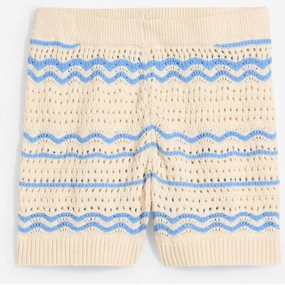 bonprix Strick-Shorts aus luftigem Baumwoll-Leinen-Mix beige 40 bonprix Strick-Shorts aus luftigem Baumwoll-Leinen-Mix beige 40