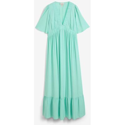 bonprix Maxi-Stufenkleid aus fließender Viskose grün 38 bonprix Maxi-Stufenkleid aus fließender Viskose grün 38