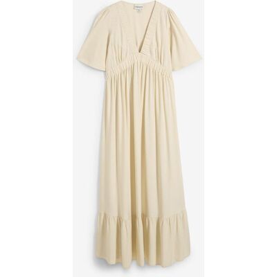 bonprix Maxi-Stufenkleid aus fließender Viskose beige 38 bonprix Maxi-Stufenkleid aus fließender Viskose beige 38