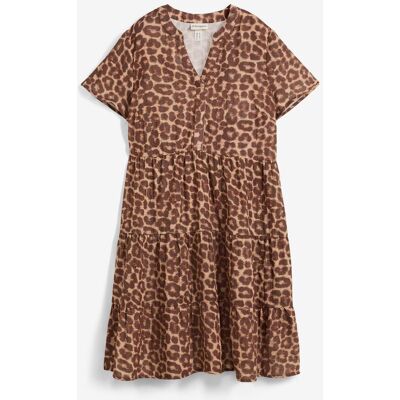 bonprix Musselin-Minikleid aus reiner Baumwolle braun 48 bonprix Musselin-Minikleid aus reiner Baumwolle braun 48