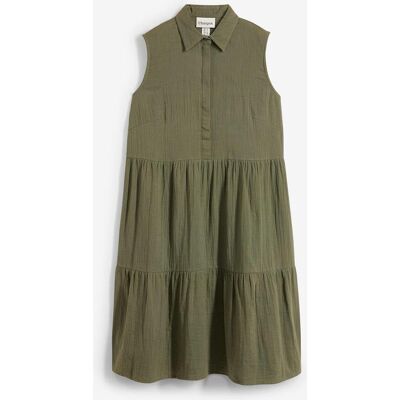 bonprix Tunika-Kleid aus luftigem Musselin grün 46 bonprix Tunika-Kleid aus luftigem Musselin grün 46